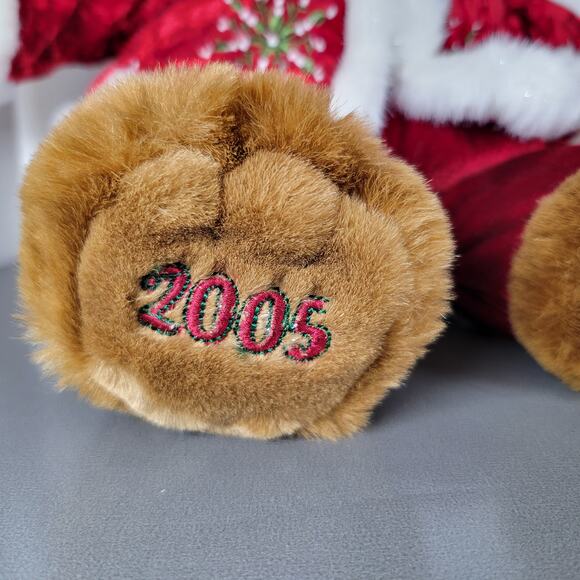 Christmas Bear Plush Set 14" Boy Girl Red Outfit Stuffed Animal Toy Dan Dee 2005 - Picture 11 of 16